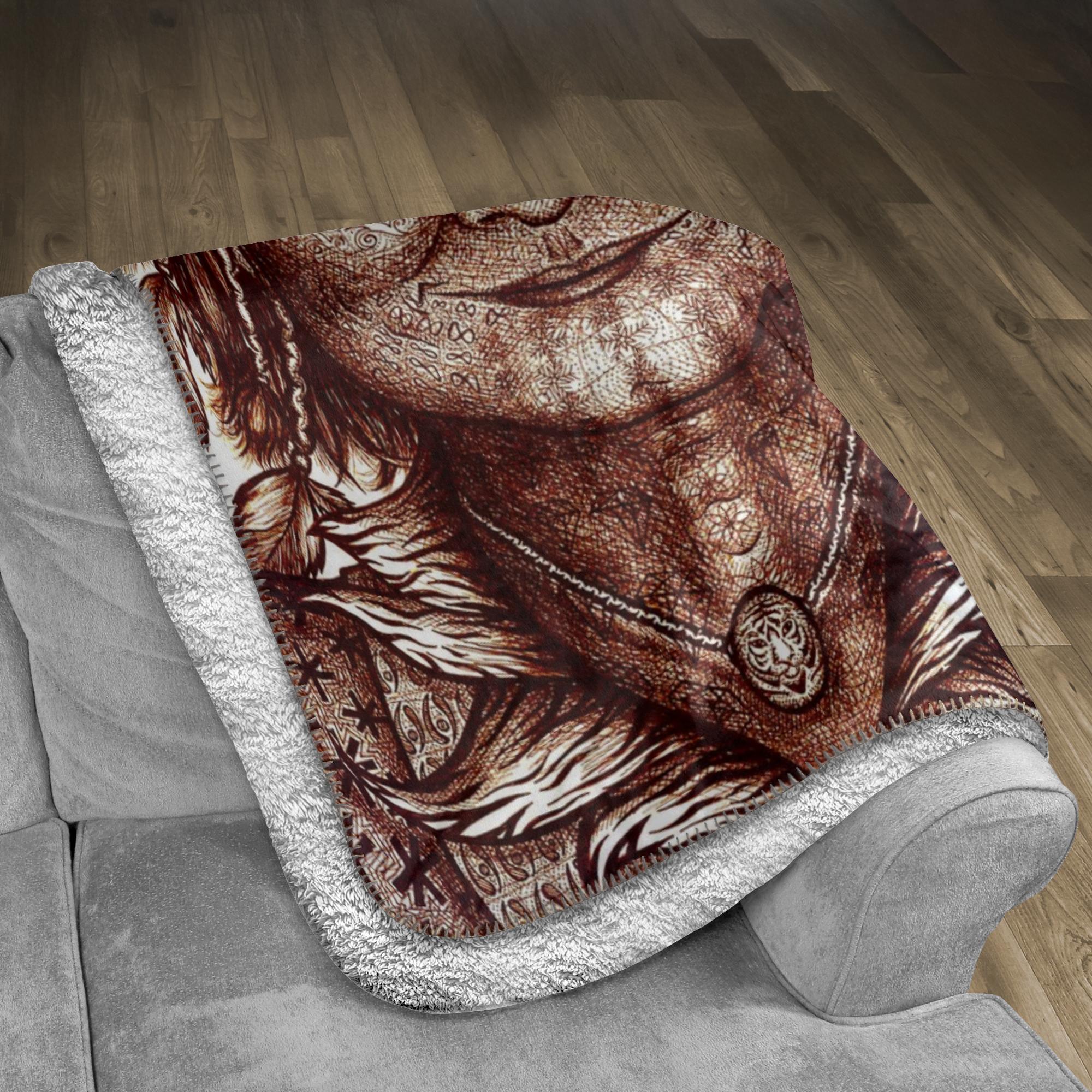 the-wisdom-keeper-of-integrity-brown-white-fleece-sherpa-blanket – Wisdom Keepers