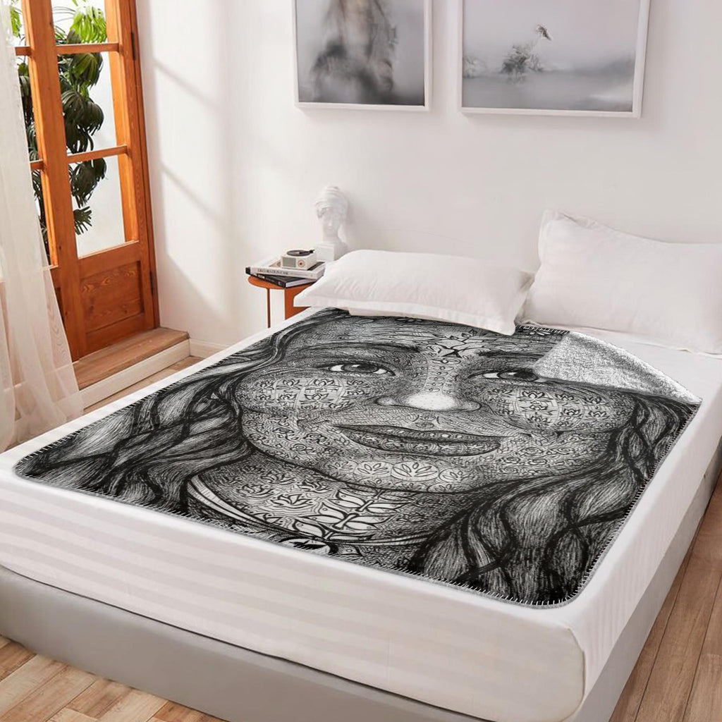 the-wisdom-keeper-of-imagination-black-white-fleece-sherpa-blanket – Wisdom Keepers