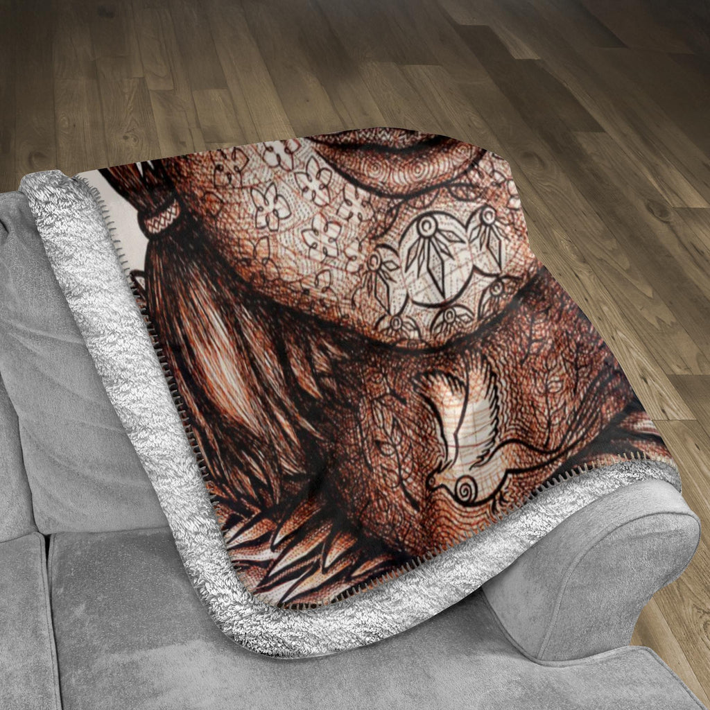 the-wisdom-keeper-of-idealism-brown-white-fleece-sherpa-blanket – Wisdom Keepers