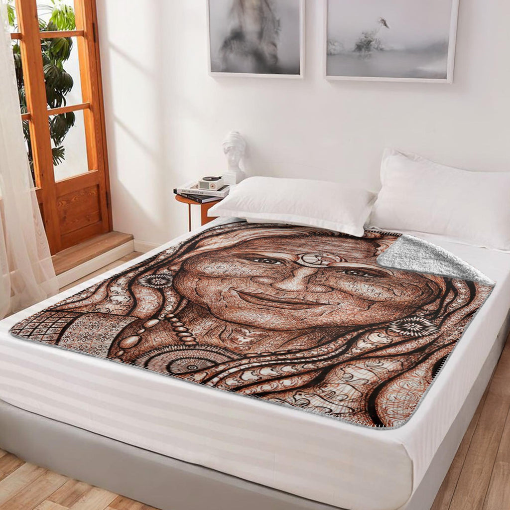 the-wisdom-keeper-of-synergy-communion-brown-white-fleece-sherpa-blanket – Wisdom Keepers