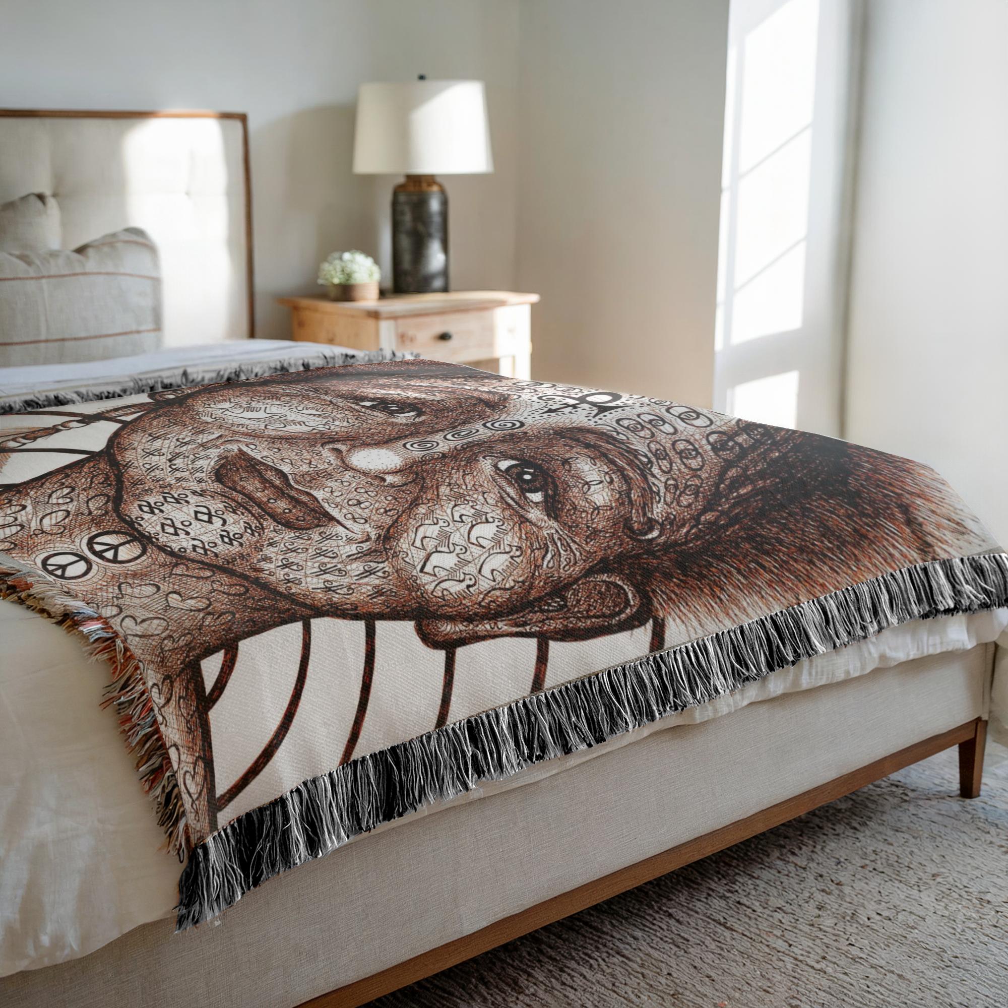the-wisdom-keeper-of-equality-tenderness-brown-white-woven-blanket – Wisdom Keepers