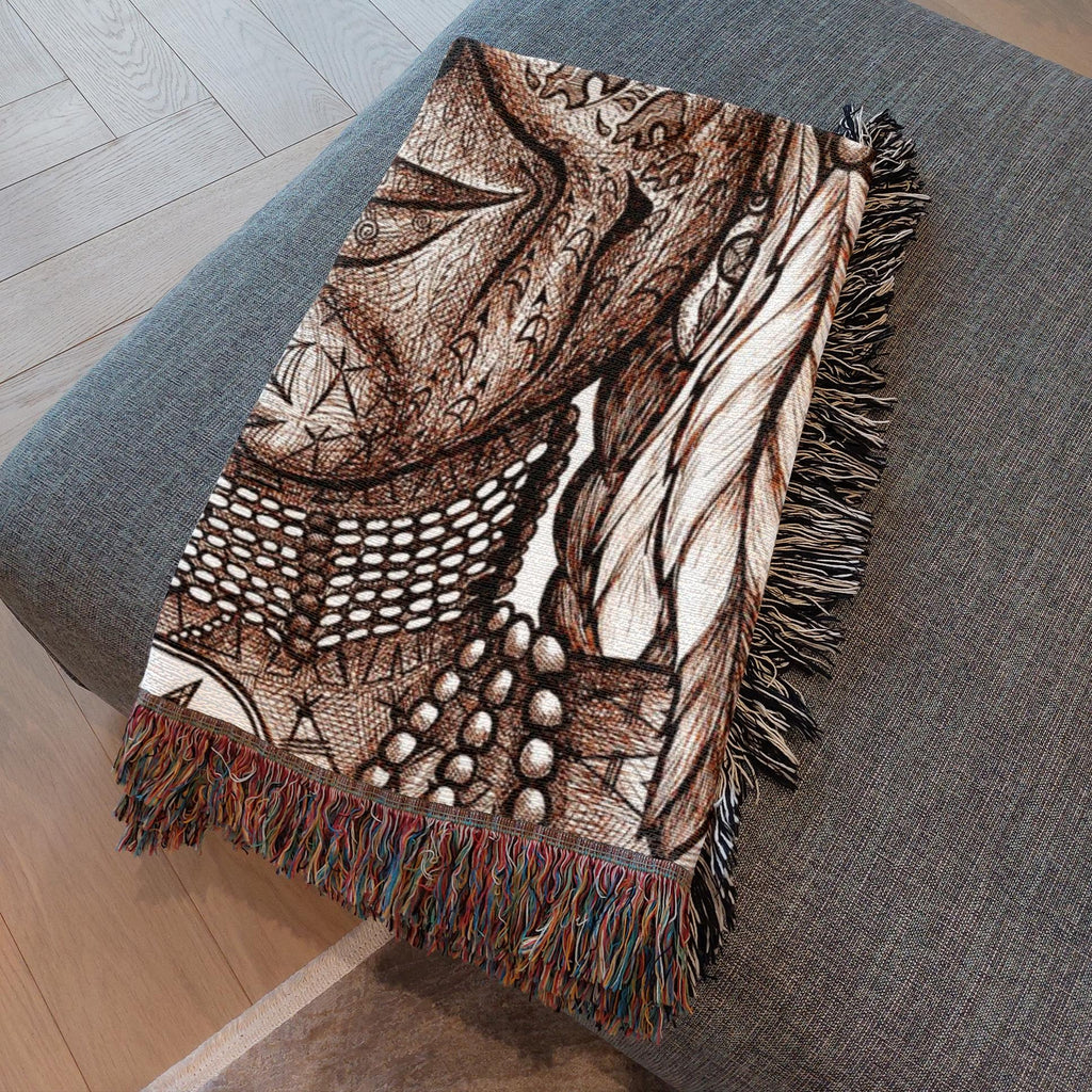 the-wisdom-keeper-of-leadership-brown-white-woven-blanket – Wisdom Keepers