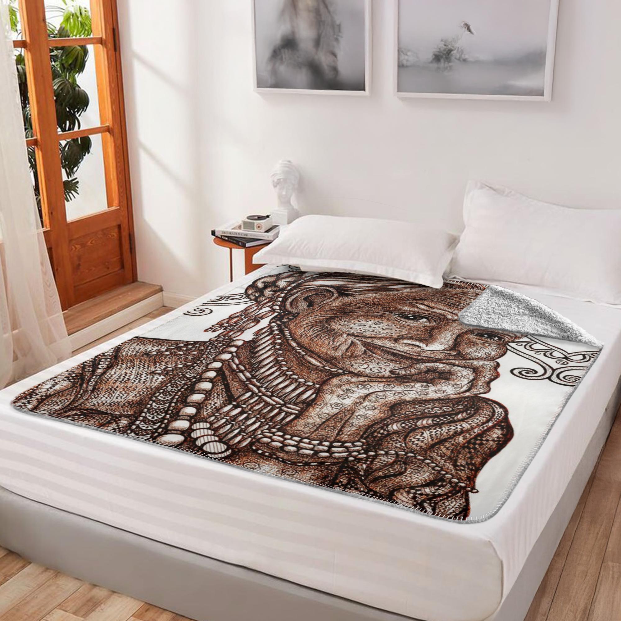 the-wisdom-keeper-of-understanding-forgiveness-brown-white-fleece-sherpa-blanket – Wisdom Keepers