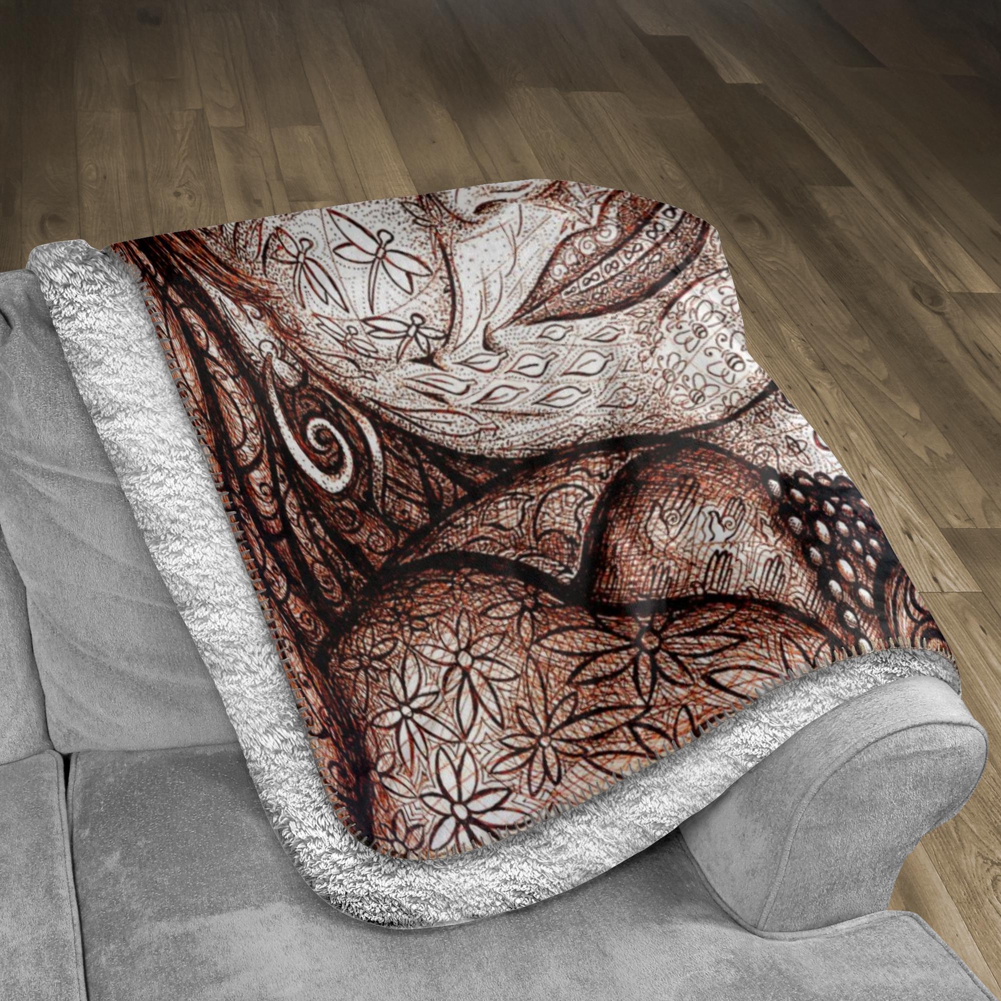 the-wisdom-keeper-of-peaceful-revolution-brown-white-fleece-sherpa-blanket – Wisdom Keepers