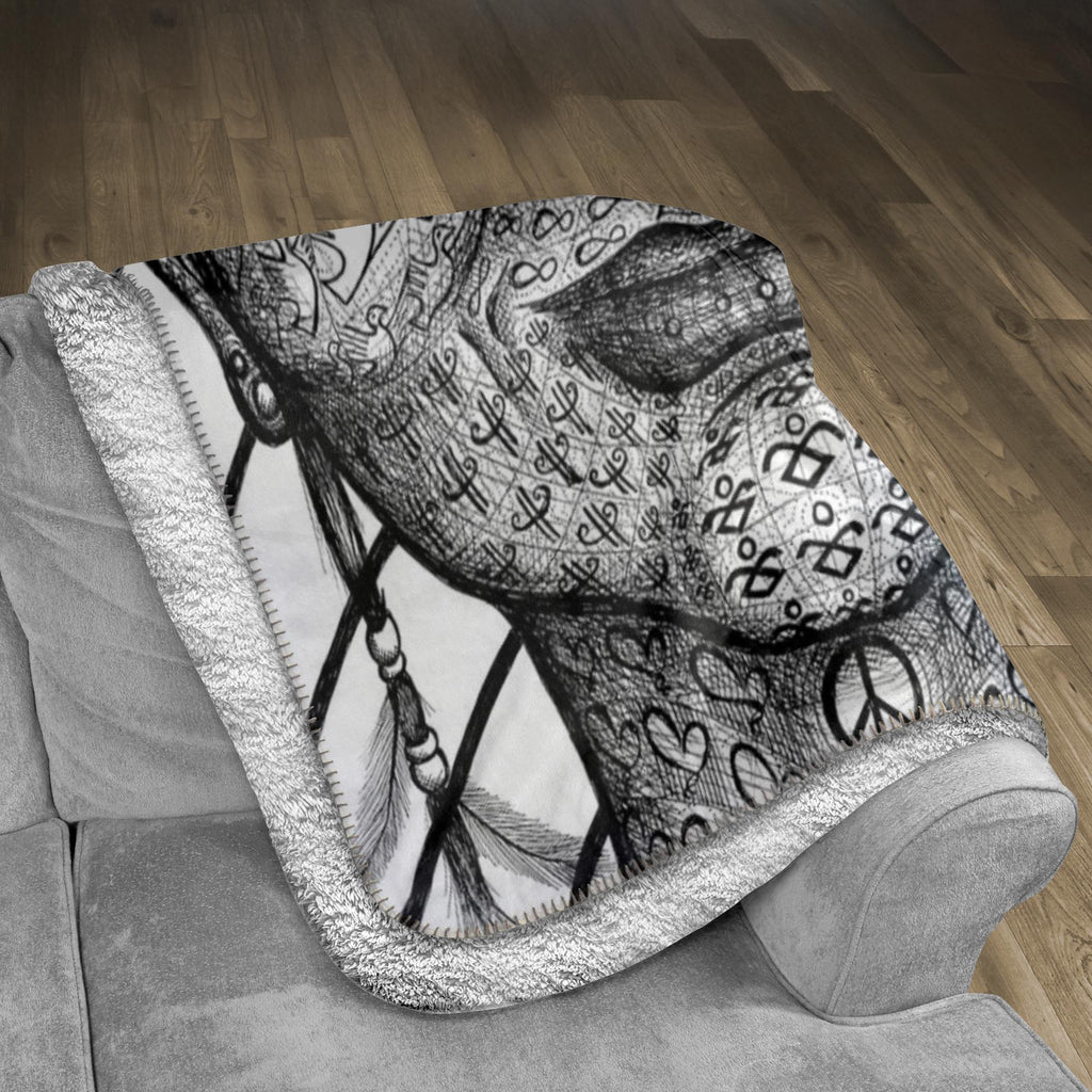 the-wisdom-keeper-of-equality-tenderness-black-white-fleece-sherpa-blanket – Wisdom Keepers