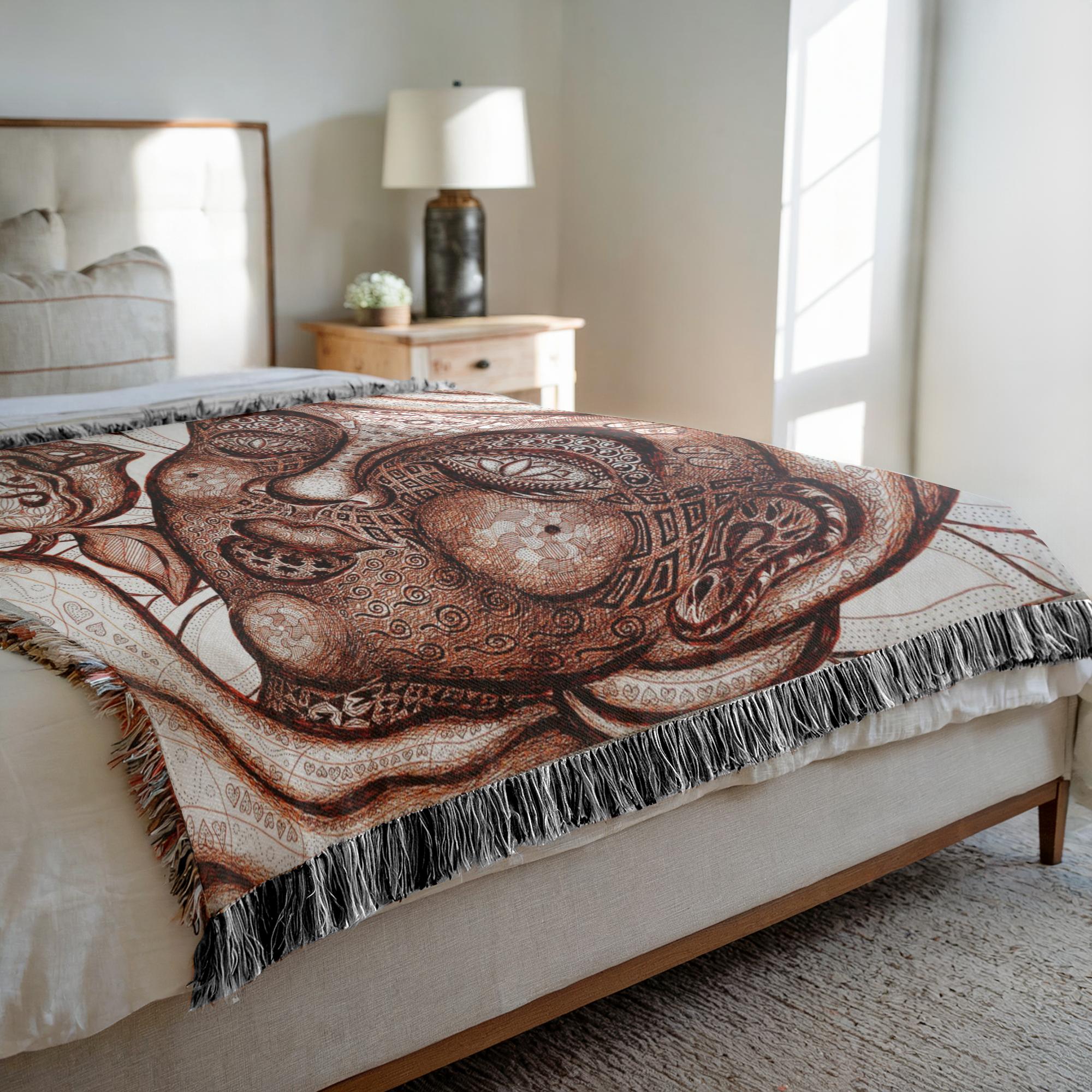 the-wisdom-keeper-of-totality-brown-white-woven-blanket – Wisdom Keepers