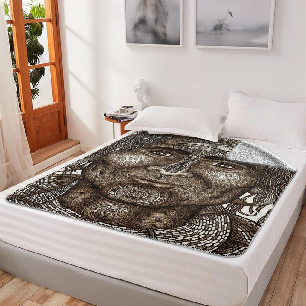 the-wisdom-keeper-of-resolve-brown-white-fleece-sherpa-blanket – Wisdom Keepers