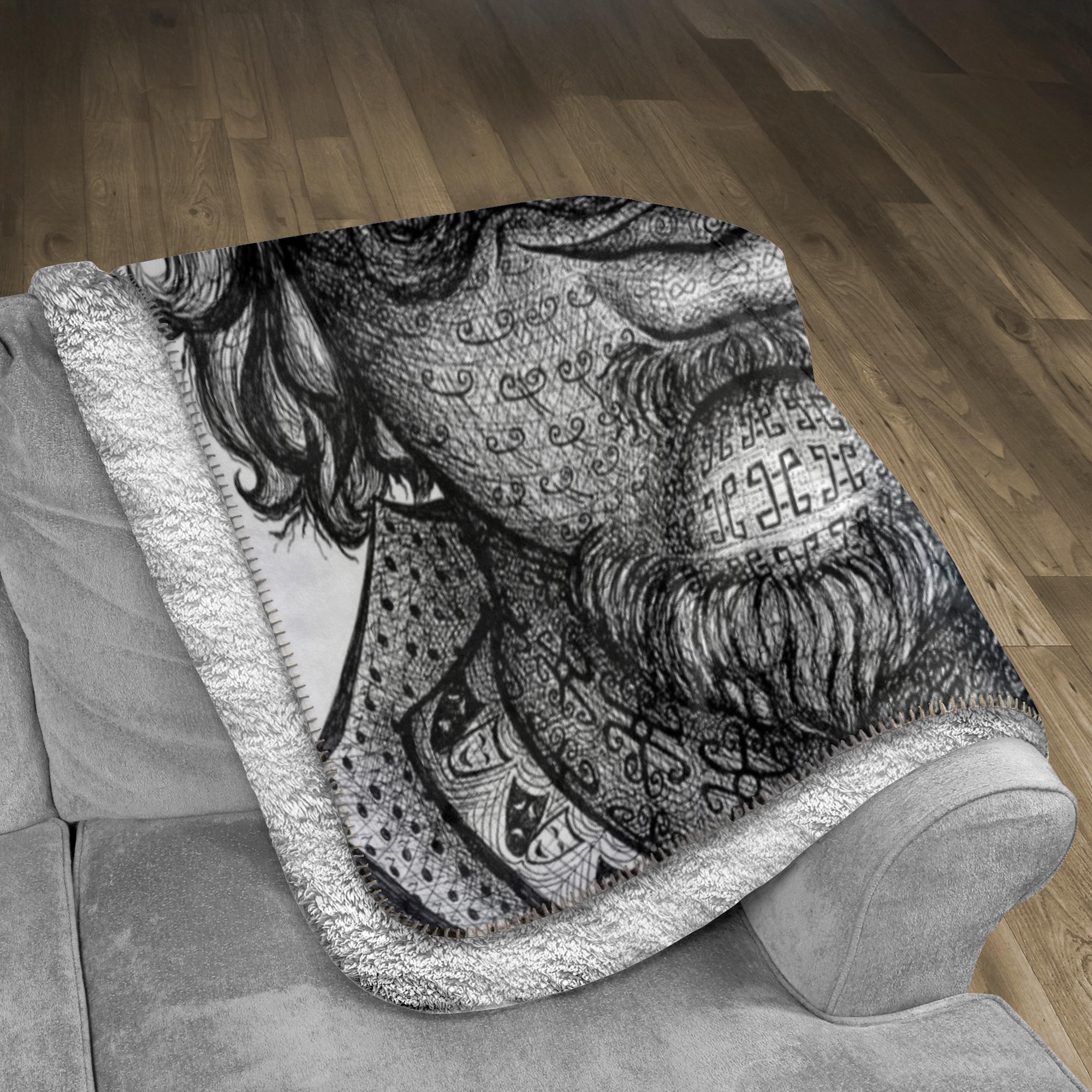 the-wisdom-keeper-of-artfulness-black-white-fleece-sherpa-blanket – Wisdom Keepers