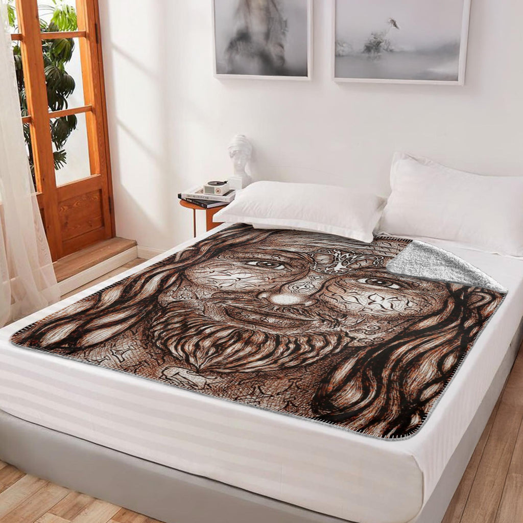 the-wisdom-keeper-of-authority-brown-white-fleece-sherpa-blanket – Wisdom Keepers