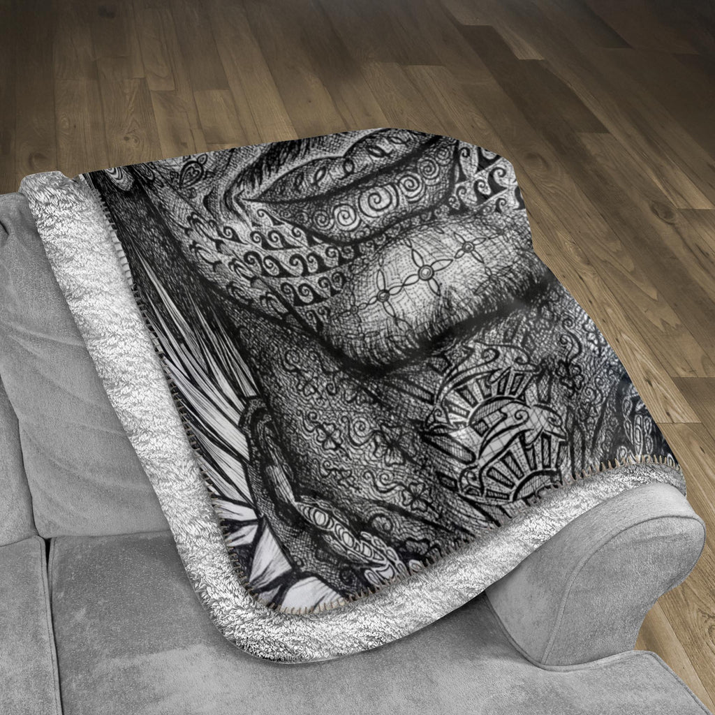 the-wisdom-keeper-of-vitality-black-white-fleece-sherpa-blanket – Wisdom Keepers