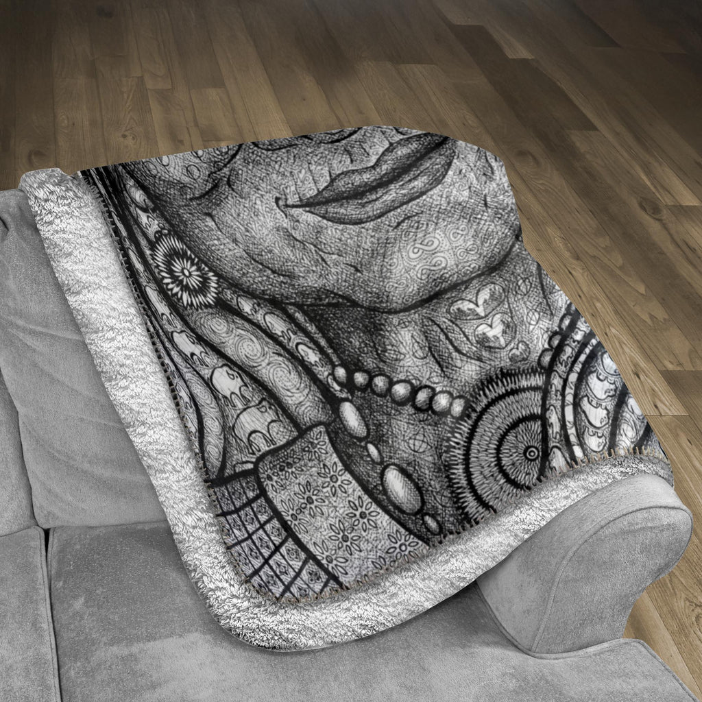 the-wisdom-keeper-of-synergy-communion-black-white-fleece-sherpa-blanket – Wisdom Keepers