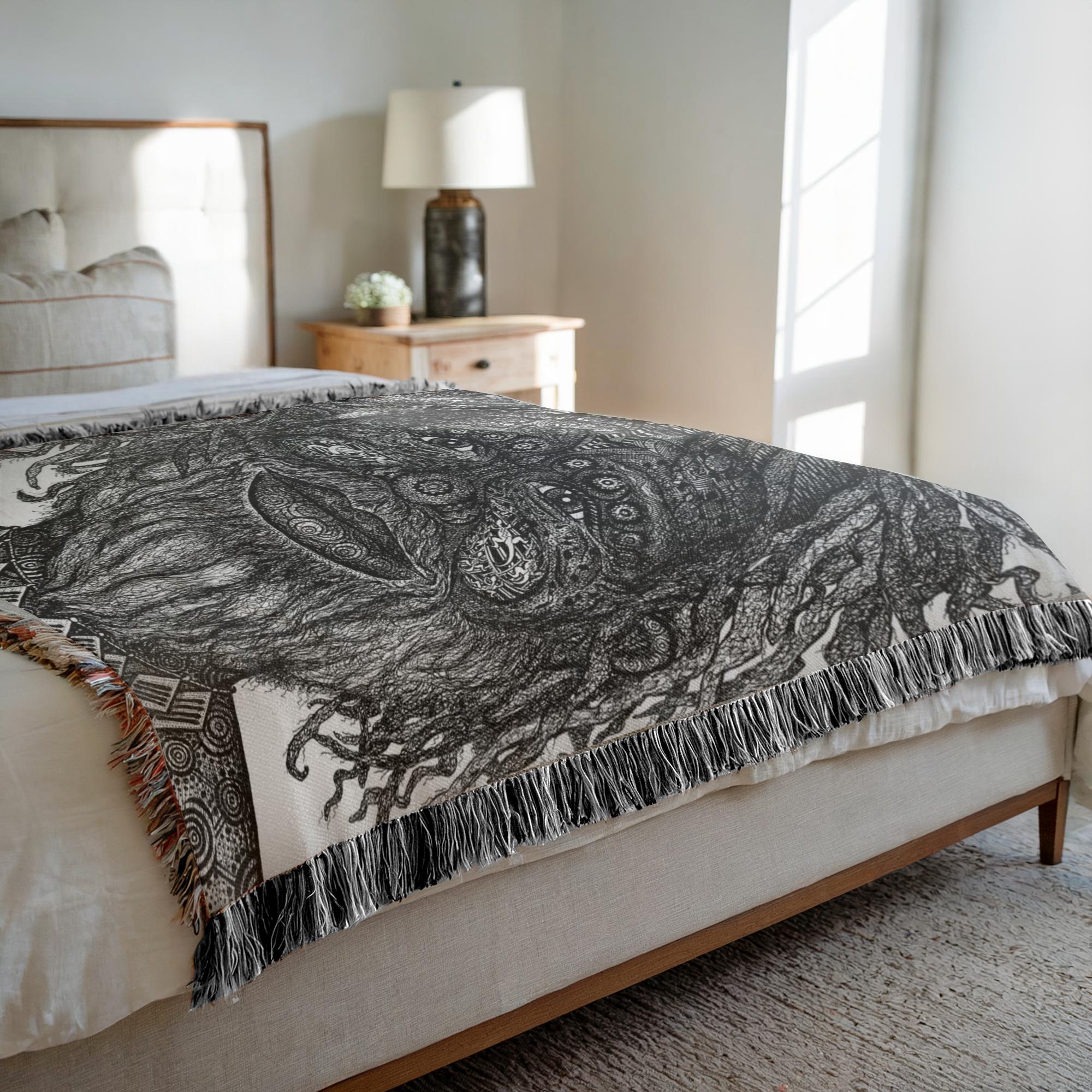 the-wisdom-keeper-of-orientation-unity-black-white-woven-blanket – Wisdom Keepers