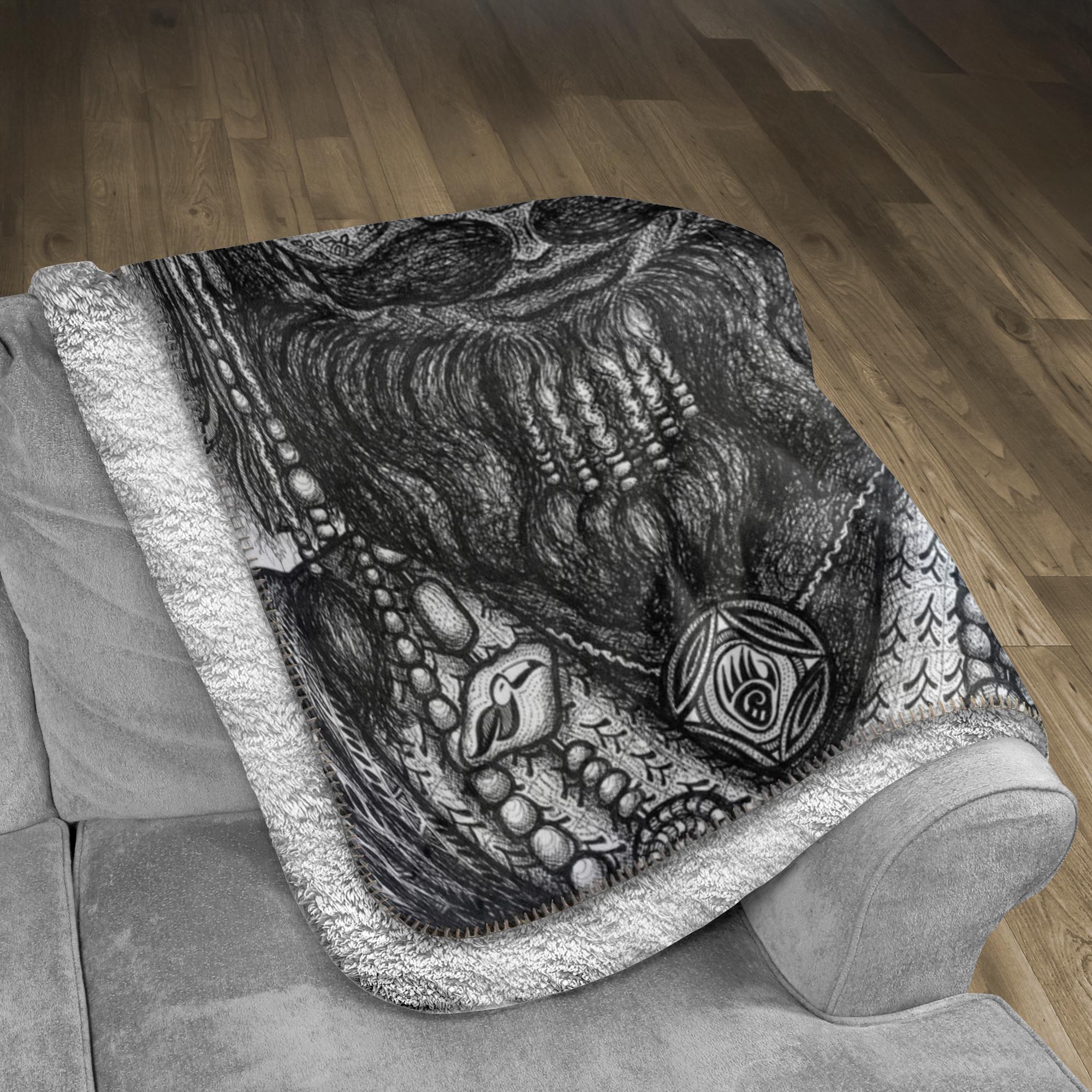 the-wisdom-keeper-of-competence-black-white-fleece-sherpa-blanket – Wisdom Keepers