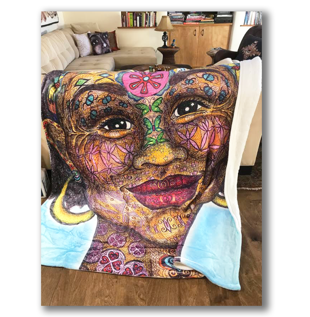 The Wisdom Keeper of Freshness & Beauty (Full Color - Fleece Sherpa Blanket)