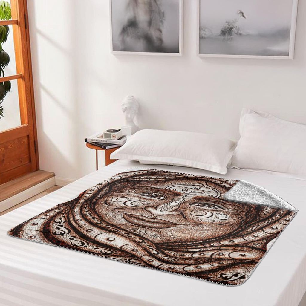 the-wisdom-keeper-of-diplomacy-peace-brown-white-fleece-sherpa-blanket – Wisdom Keepers