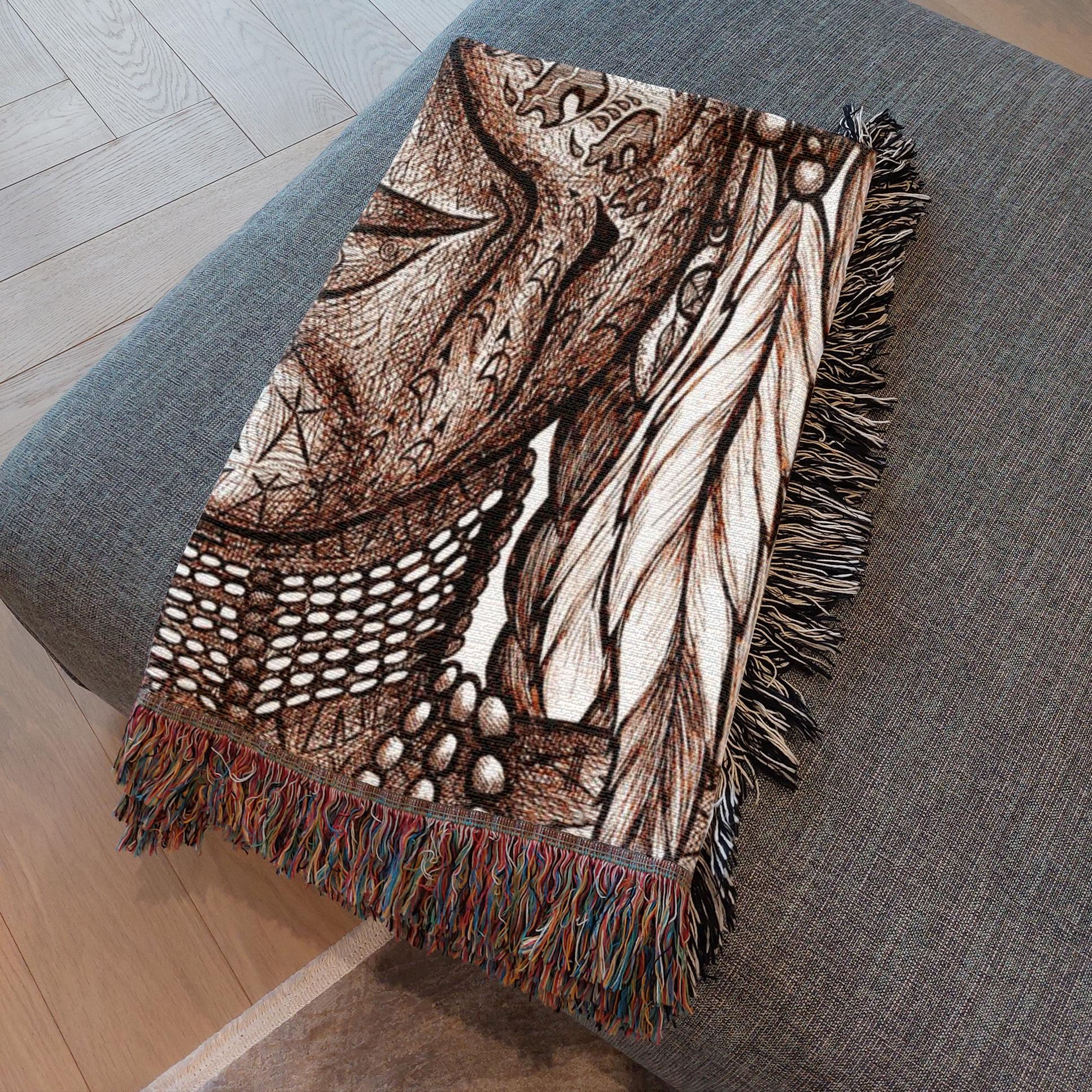 the-wisdom-keeper-of-leadership-brown-white-woven-blanket – Wisdom Keepers