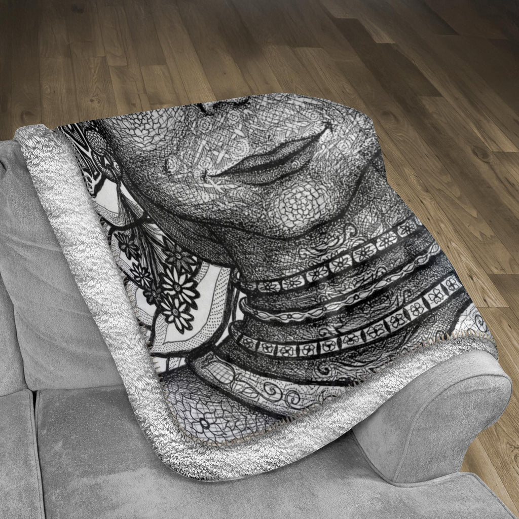 the-wisdom-keeper-of-innovation-innocence-black-white-fleece-sherpa-blanket – Wisdom Keepers