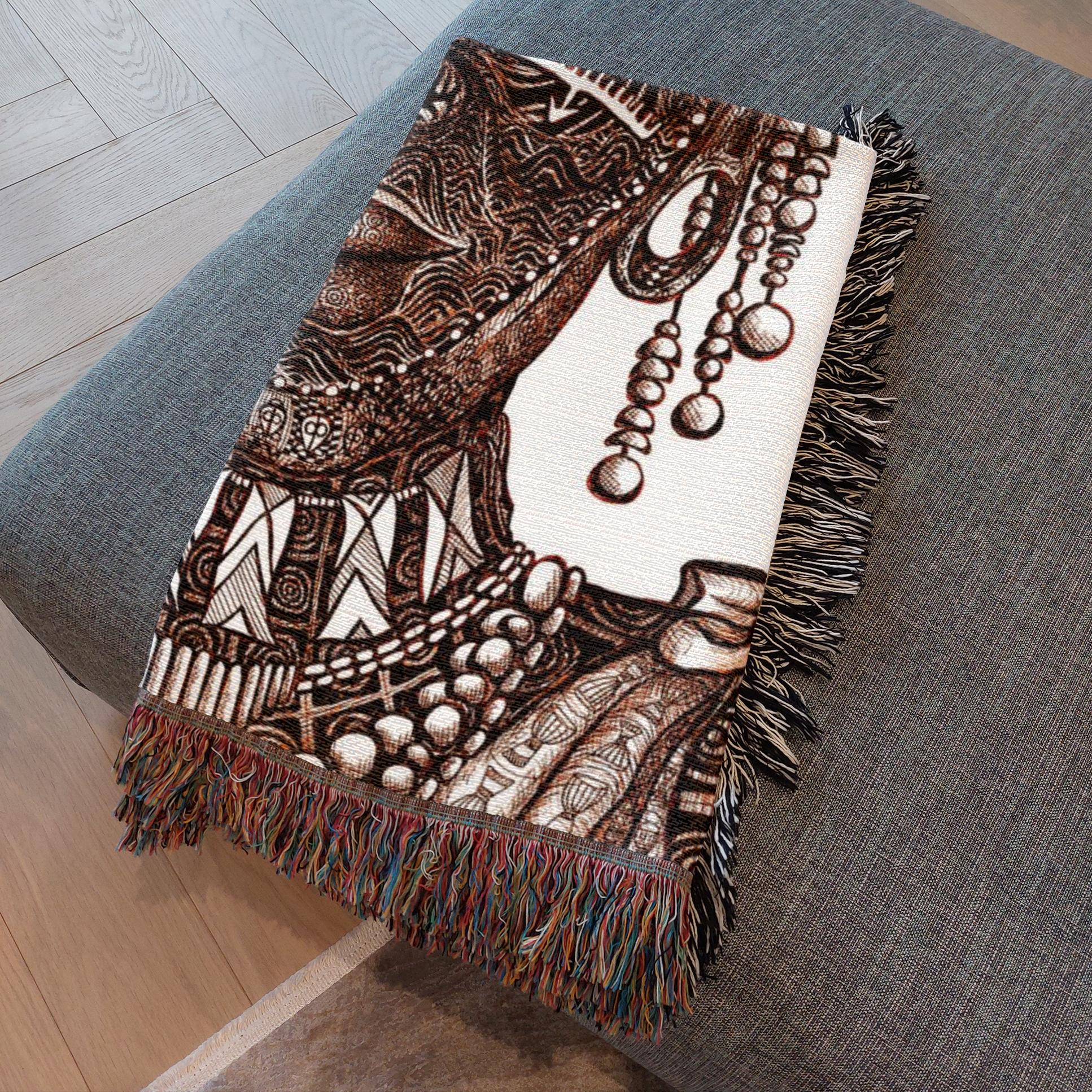 the-wisdom-keeper-of-perseverance-brown-white-woven-blanket – Wisdom Keepers
