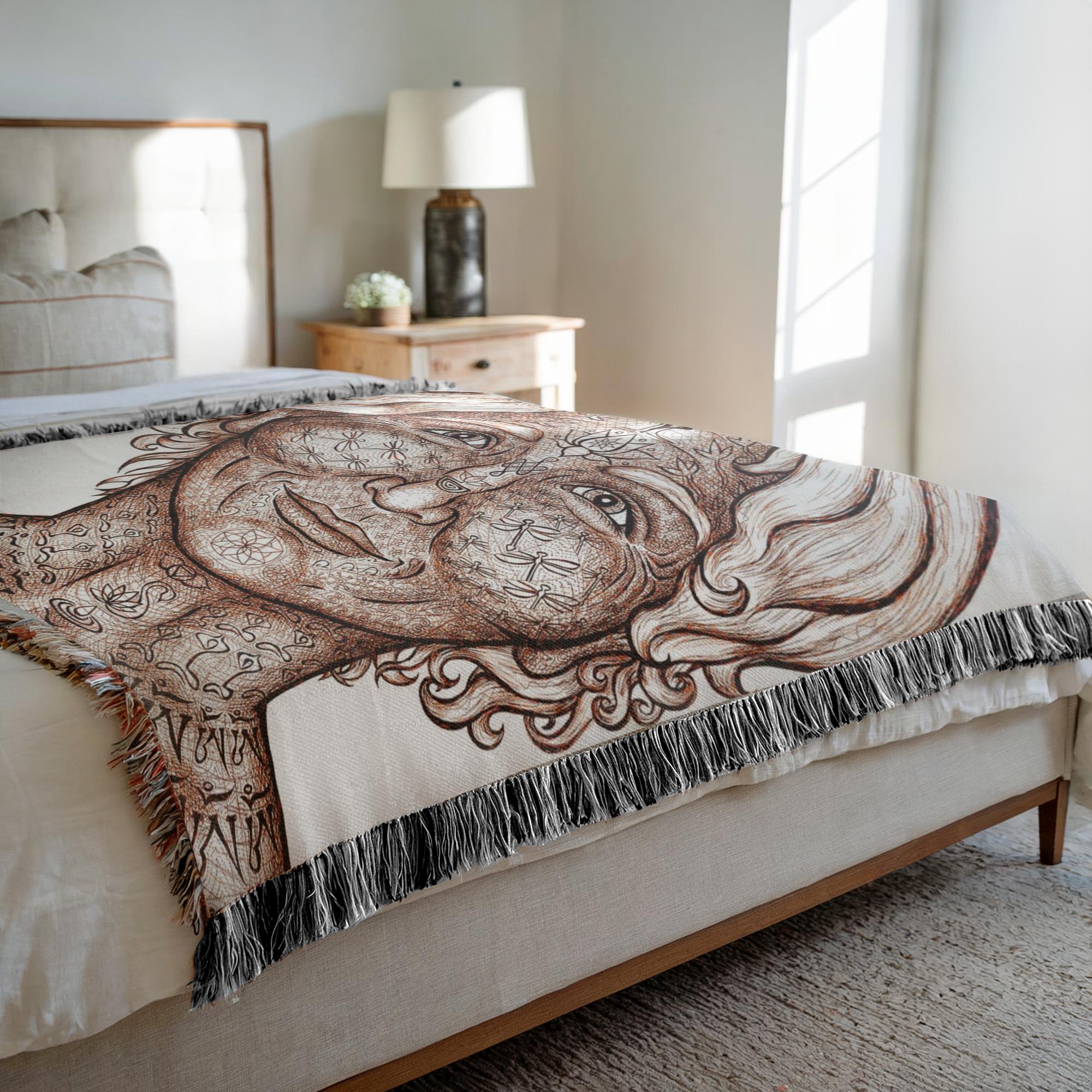 the-wisdom-keeper-of-precision-impeccability-brown-white-woven-blanket – Wisdom Keepers