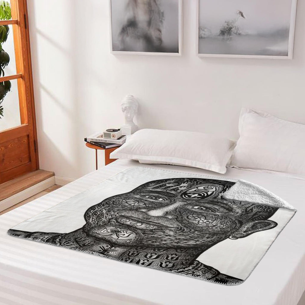 the-wisdom-keeper-of-humanity-black-white-fleece-sherpa-blanket – Wisdom Keepers
