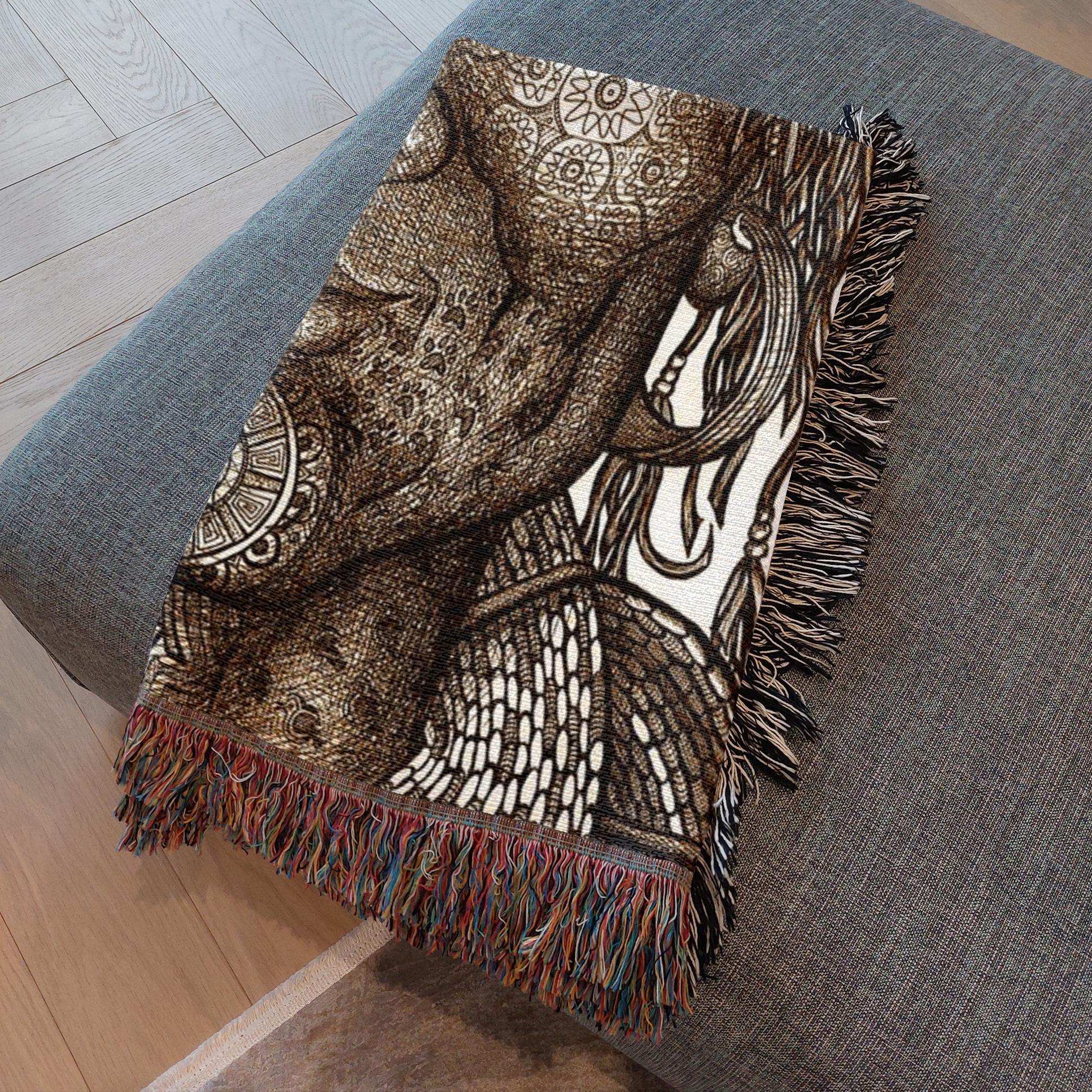 the-wisdom-keeper-of-resolve-brown-white-woven-blanket – Wisdom Keepers