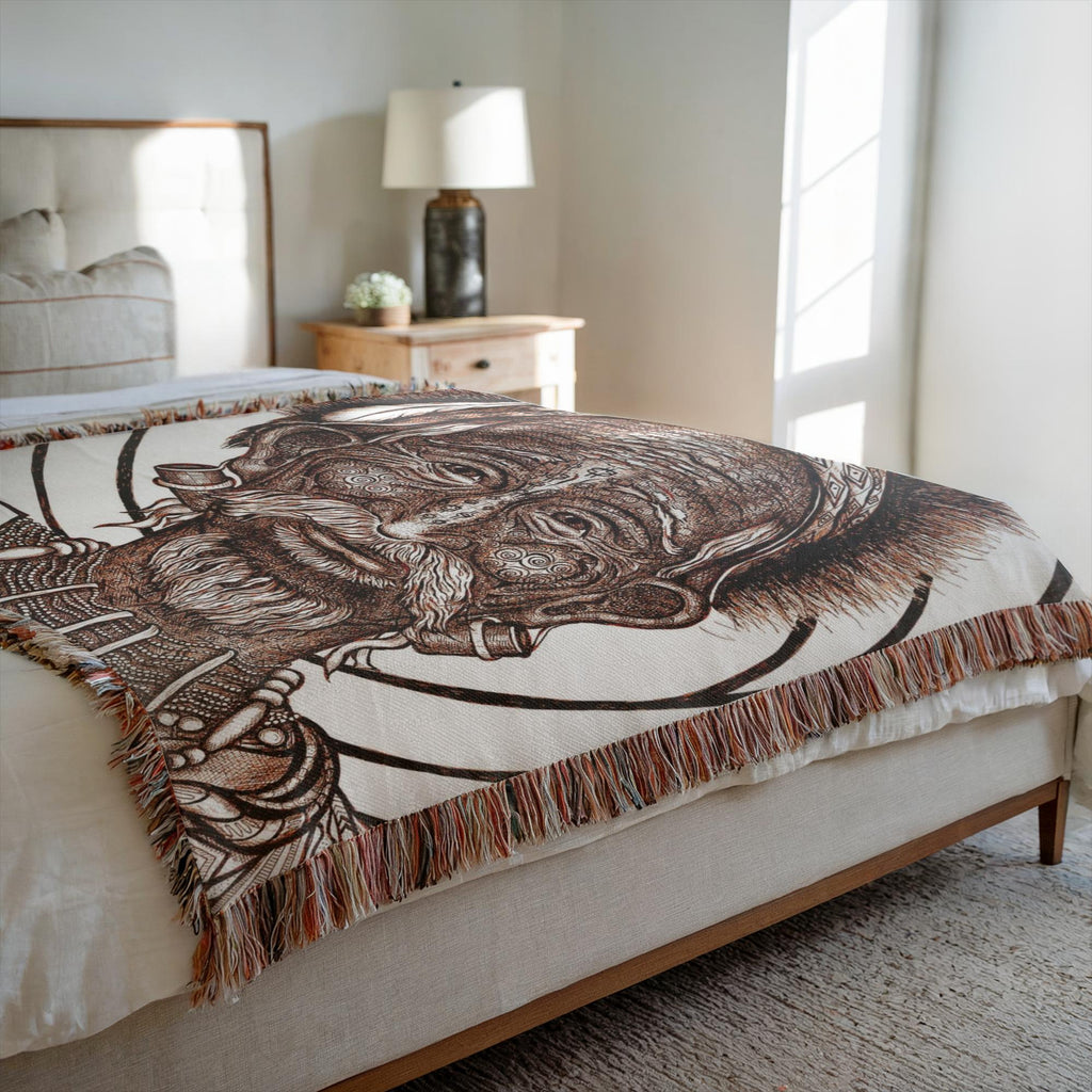 the-wisdom-keeper-of-versatility-brown-white-woven-blanket – Wisdom Keepers