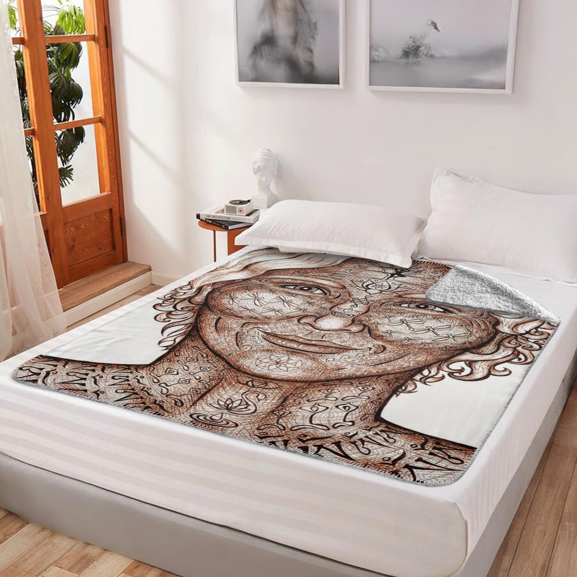 the-wisdom-keeper-of-precision-impeccability-brown-white-fleece-sherpa-blanket – Wisdom Keepers