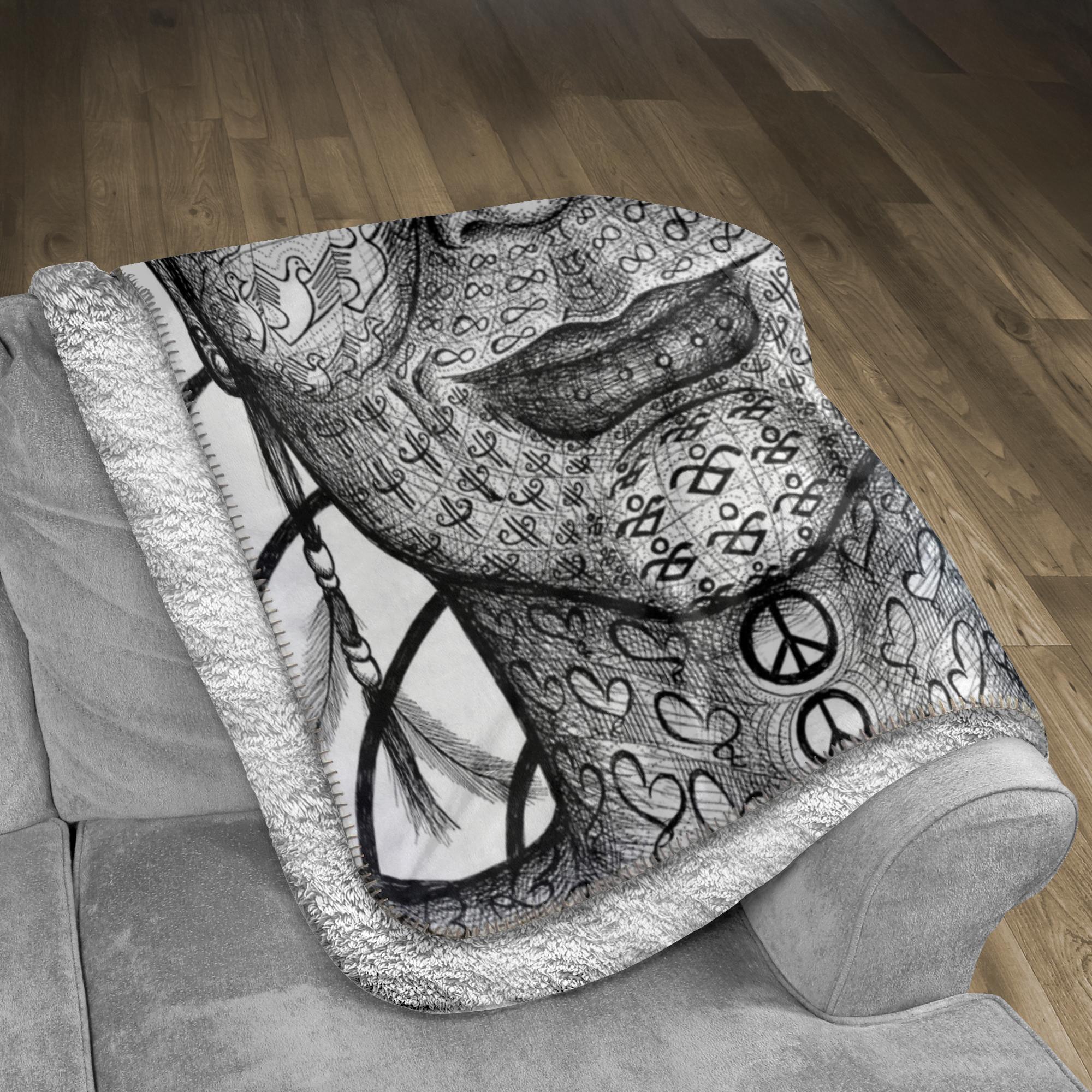 the-wisdom-keeper-of-equality-tenderness-black-white-fleece-sherpa-blanket – Wisdom Keepers