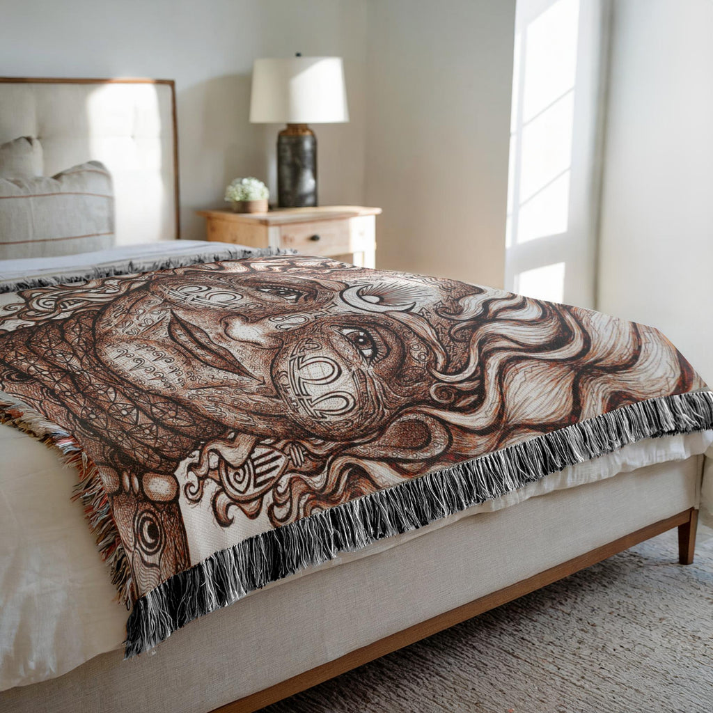 the-wisdom-keeper-of-intuition-brown-white-woven-blanket – Wisdom Keepers