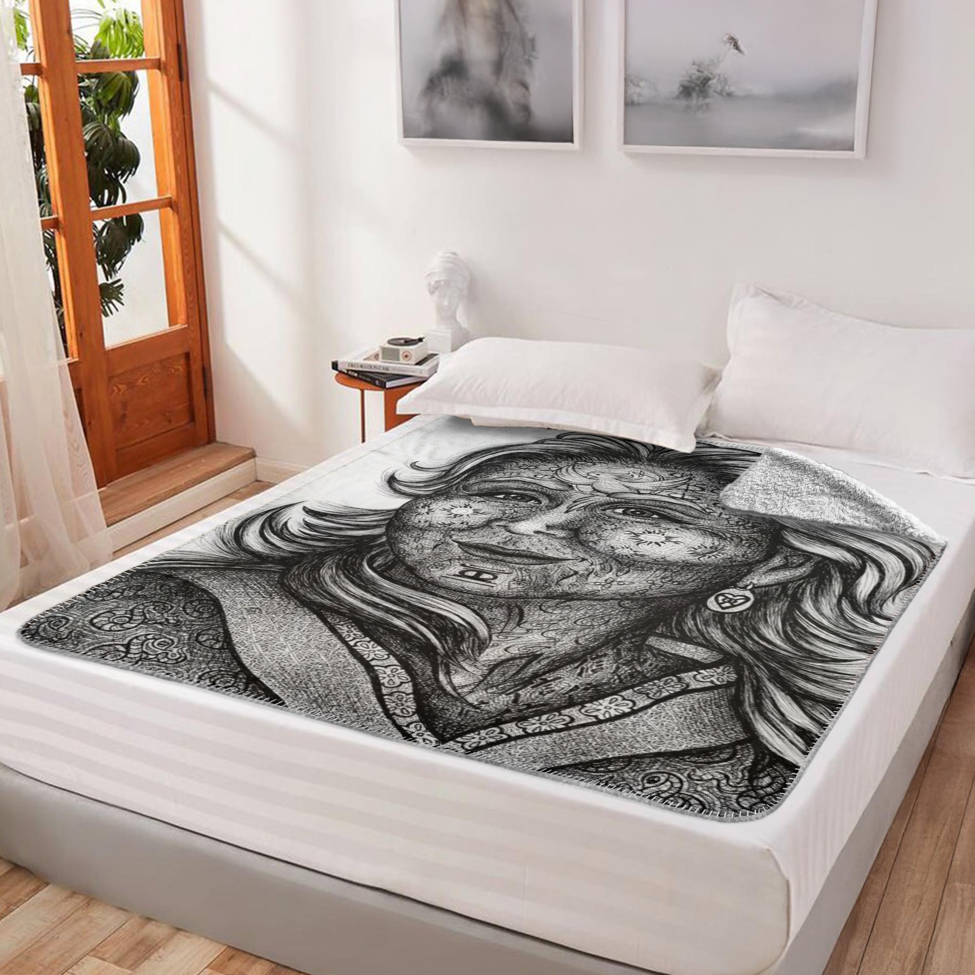 the-wisdom-keeper-of-commitment-devotion-black-white-fleece-sherpa-blanket – Wisdom Keepers