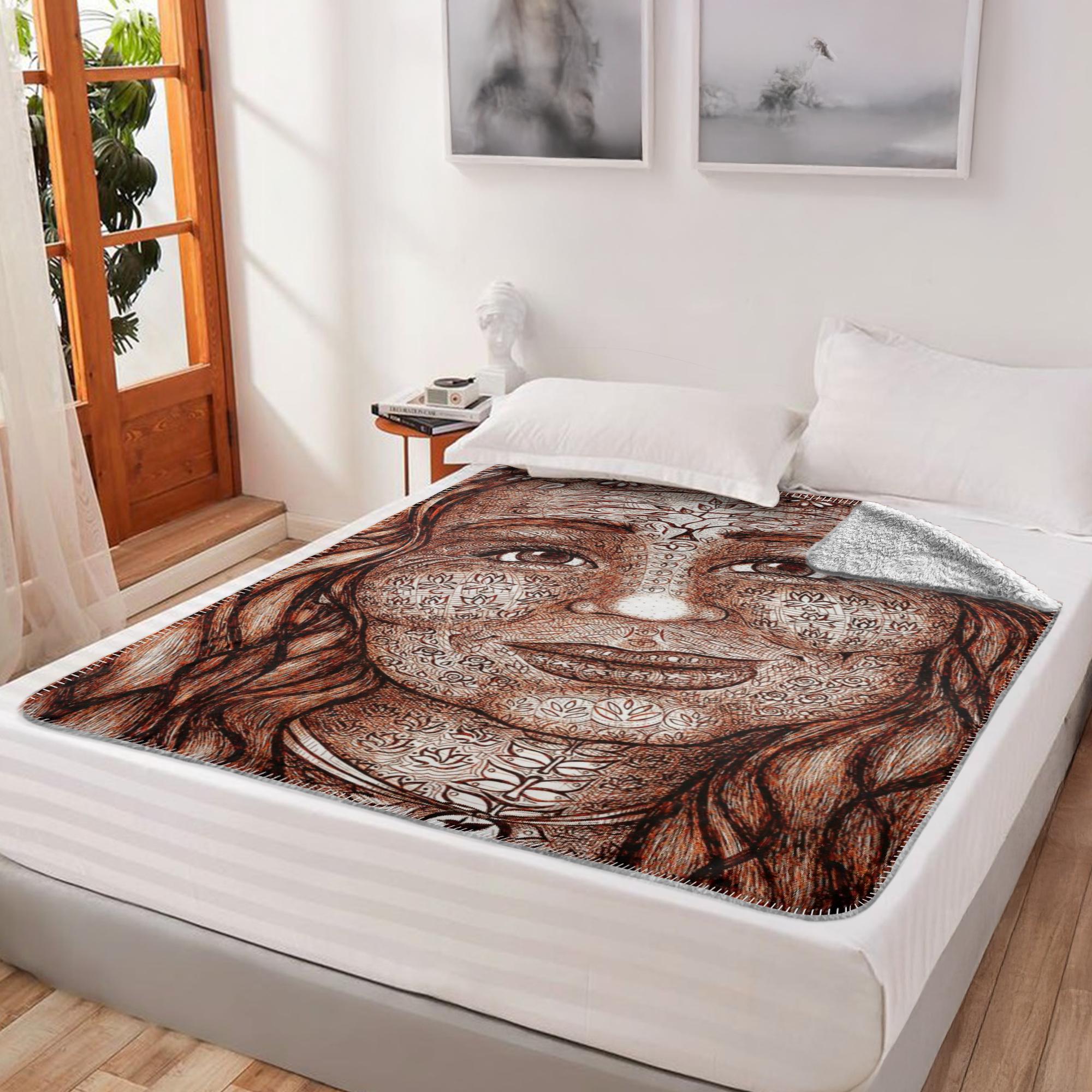the-wisdom-keeper-of-imagination-brown-white-fleece-sherpa-blanket – Wisdom Keepers