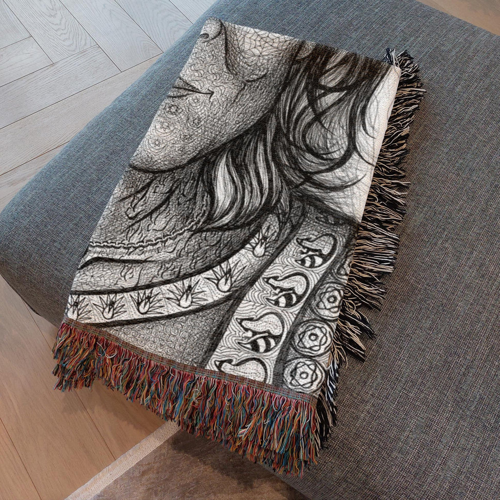 the-wisdom-keeper-of-equilibrium-harmony-black-white-woven-blanket – Wisdom Keepers