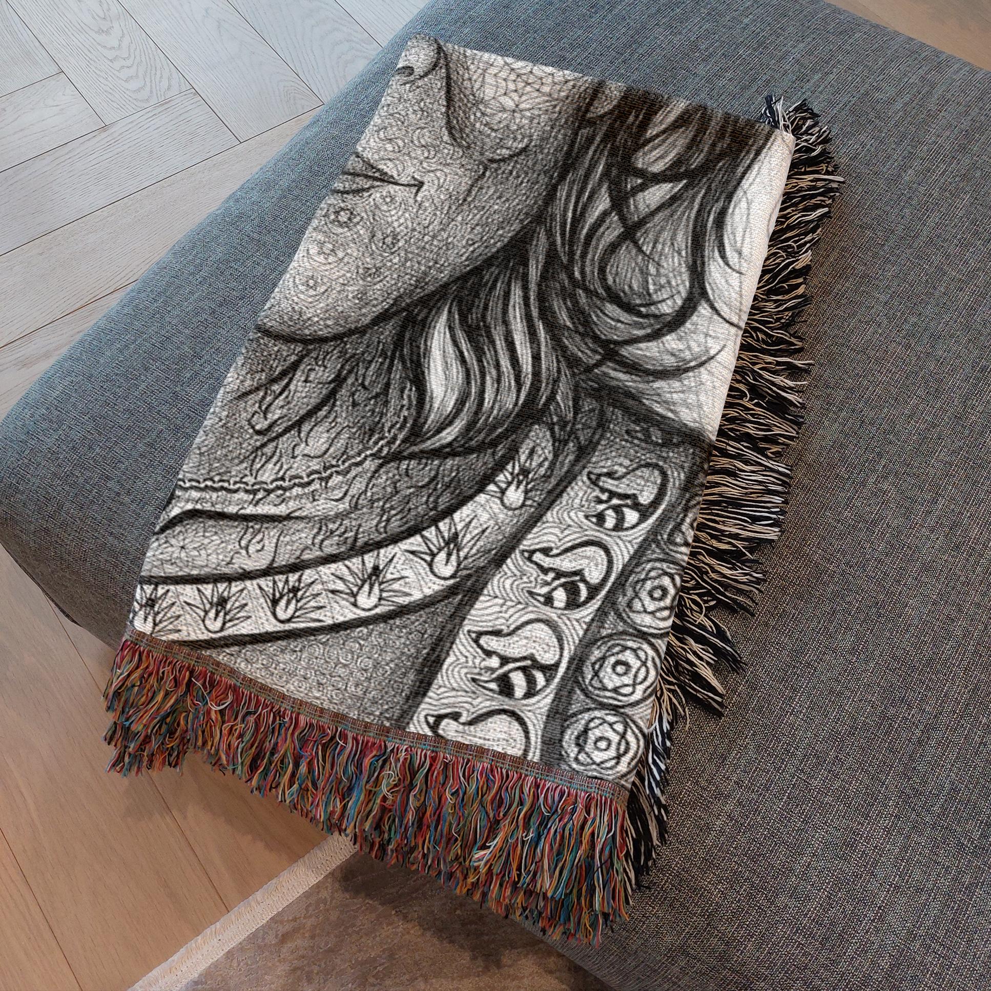the-wisdom-keeper-of-equilibrium-harmony-black-white-woven-blanket – Wisdom Keepers