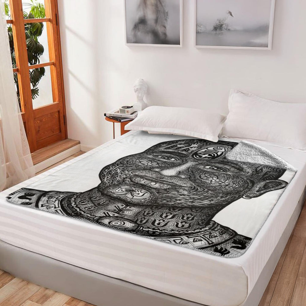 the-wisdom-keeper-of-humanity-black-white-fleece-sherpa-blanket – Wisdom Keepers