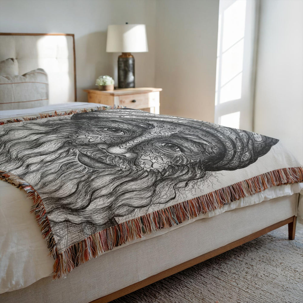 the-wisdom-keeper-of-acceptance-black-white-woven-blanket – Wisdom Keepers