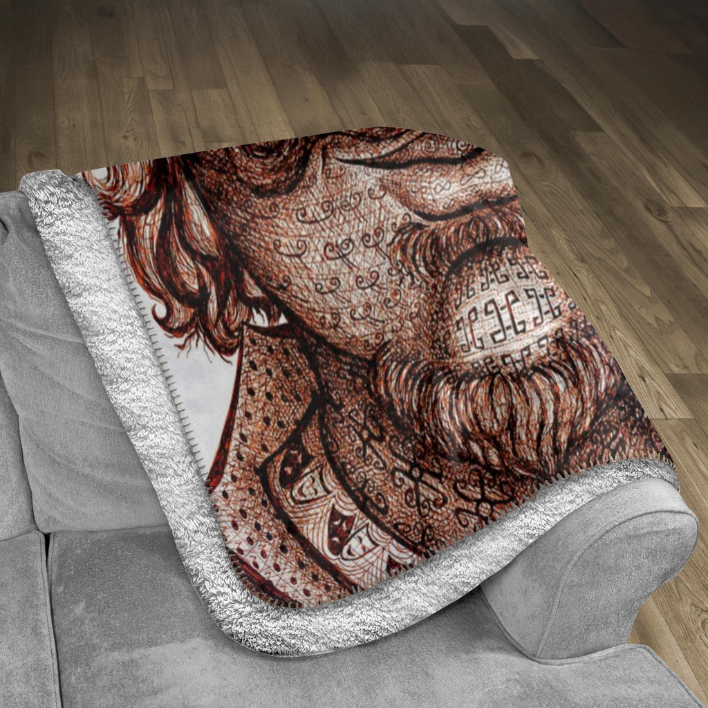 the-wisdom-keeper-of-artfulness-brown-white-fleece-sherpa-blanket – Wisdom Keepers