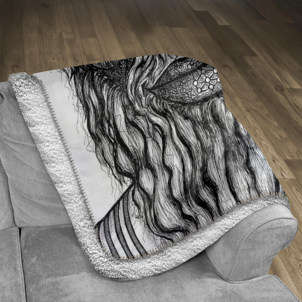 the-wisdom-keeper-of-omniscience-black-white-fleece-sherpa-blanket – Wisdom Keepers