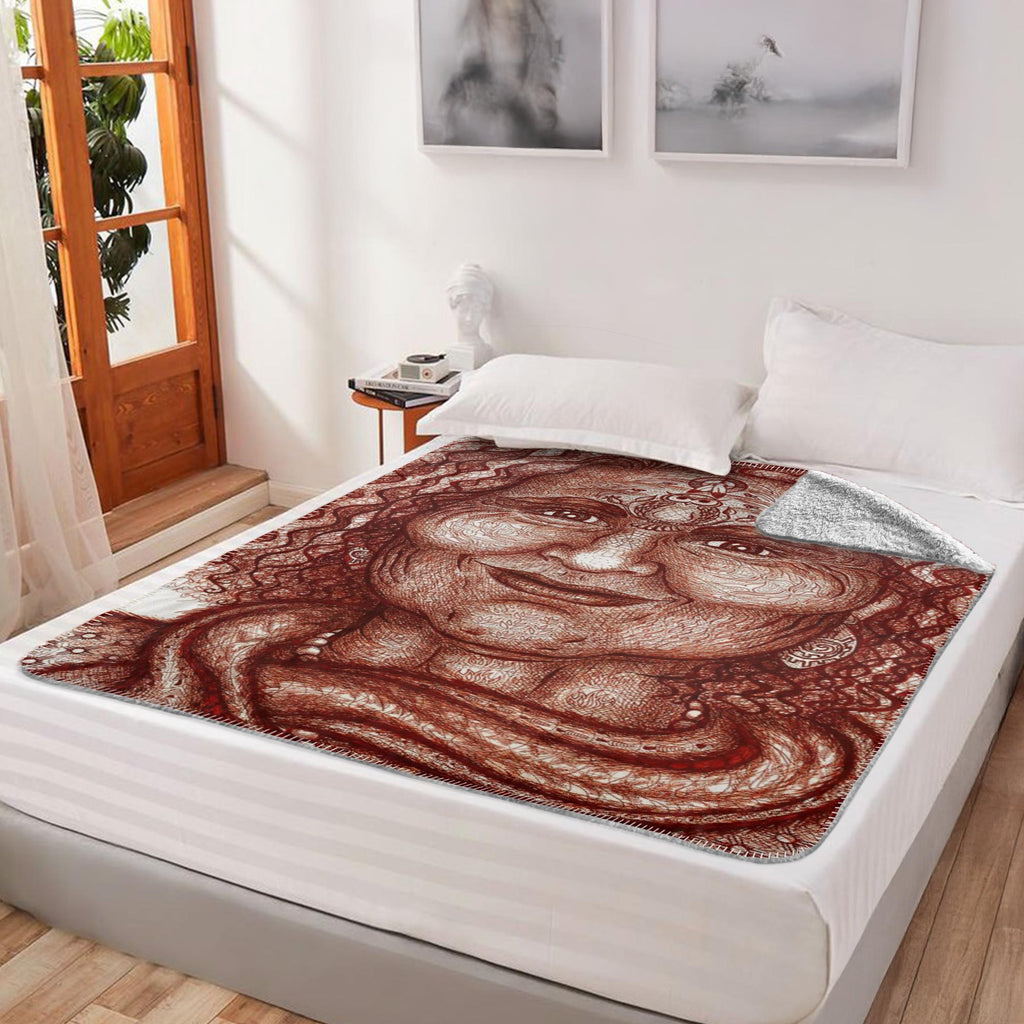 the-wisdom-keeper-of-resourcefulness-wisdom-brown-white-fleece-sherpa-blanket – Wisdom Keepers
