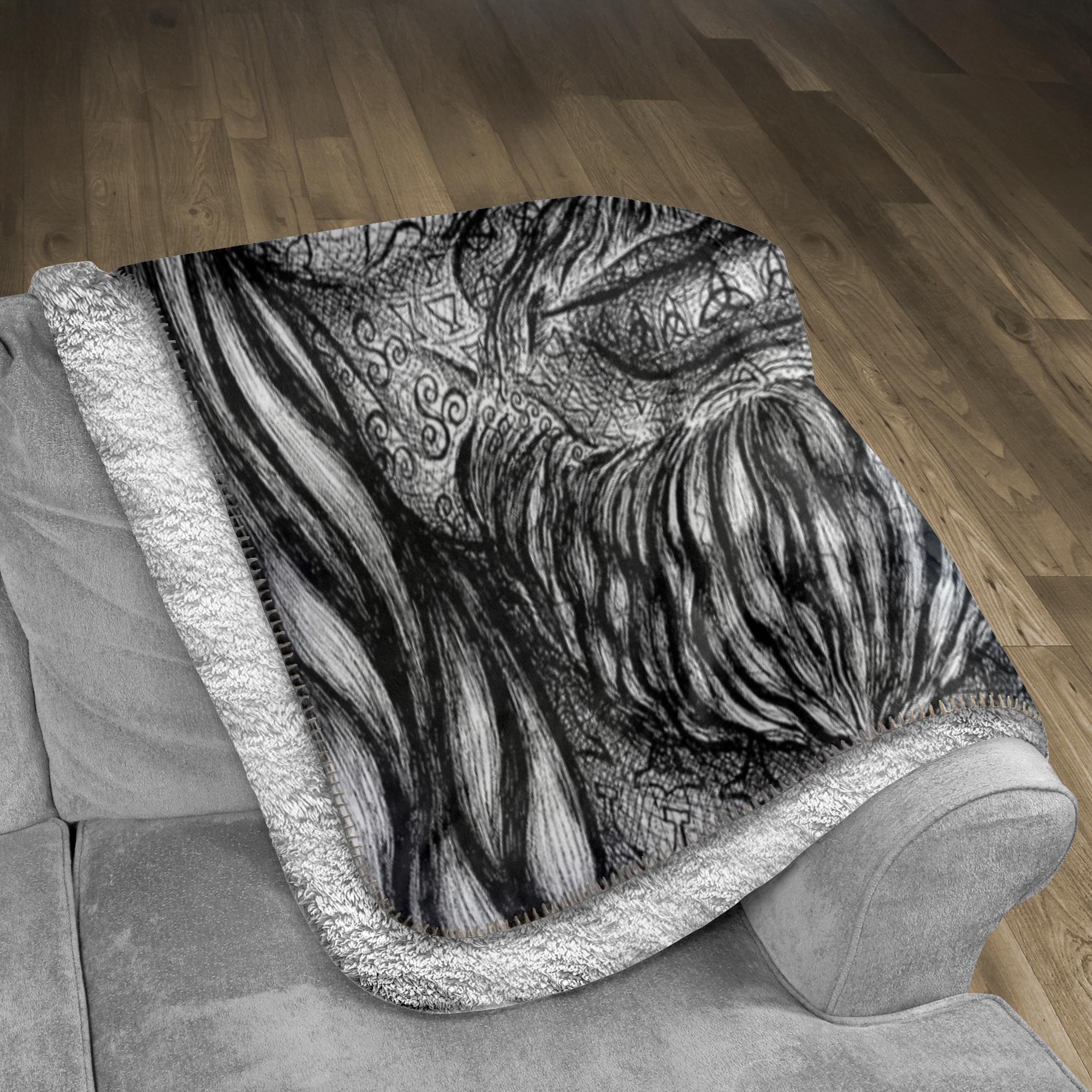 the-wisdom-keeper-of-authority-black-white-fleece-sherpa-blanket – Wisdom Keepers