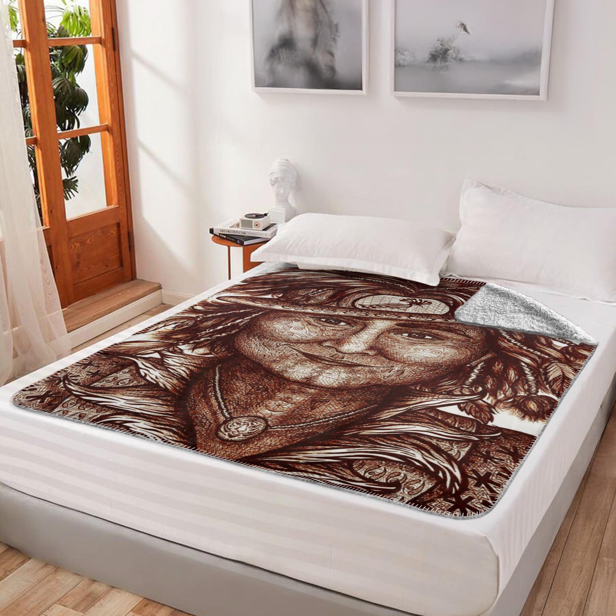 the-wisdom-keeper-of-integrity-brown-white-fleece-sherpa-blanket – Wisdom Keepers