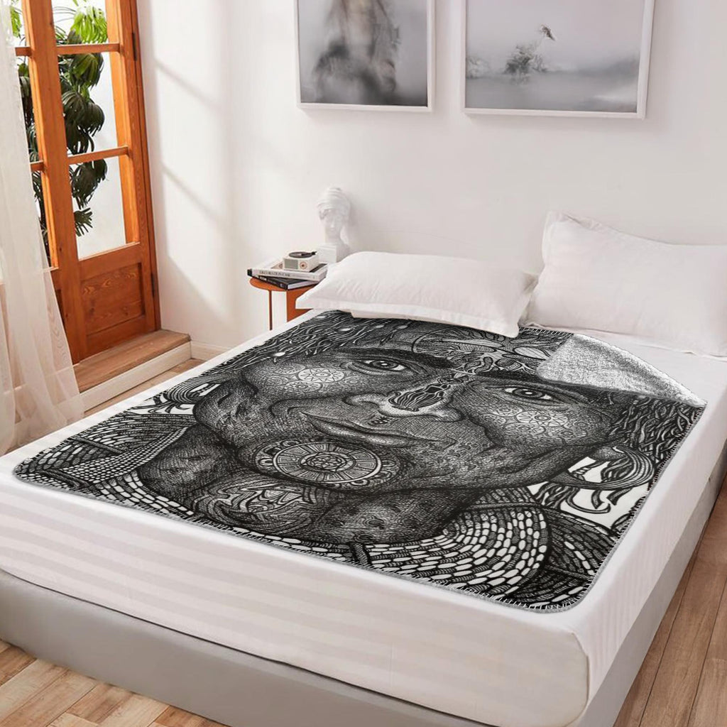 the-wisdom-keeper-of-resolve-black-white-fleece-sherpa-blanket – Wisdom Keepers
