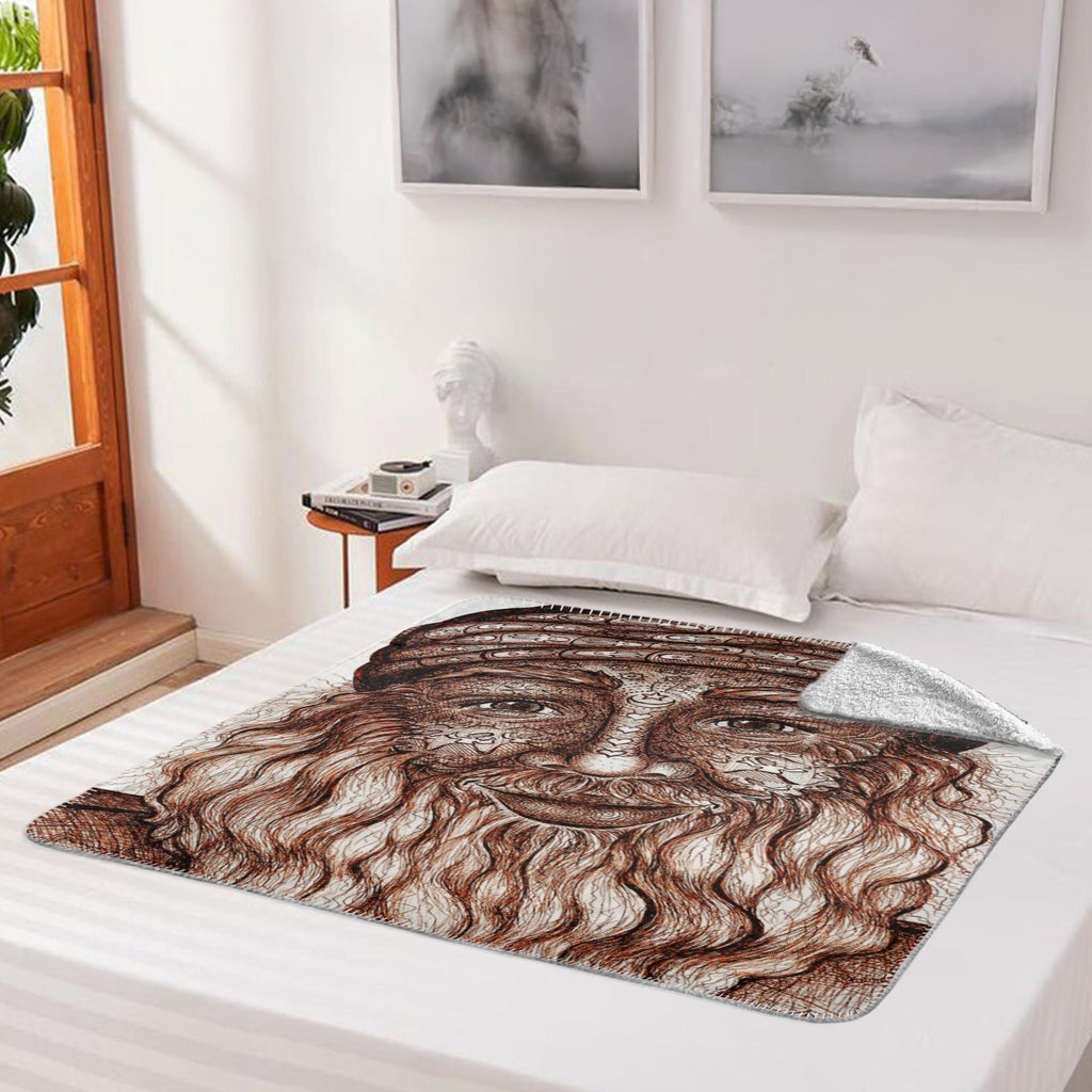 the-wisdom-keeper-of-acceptance-brown-white-fleece-sherpa-blanket – Wisdom Keepers