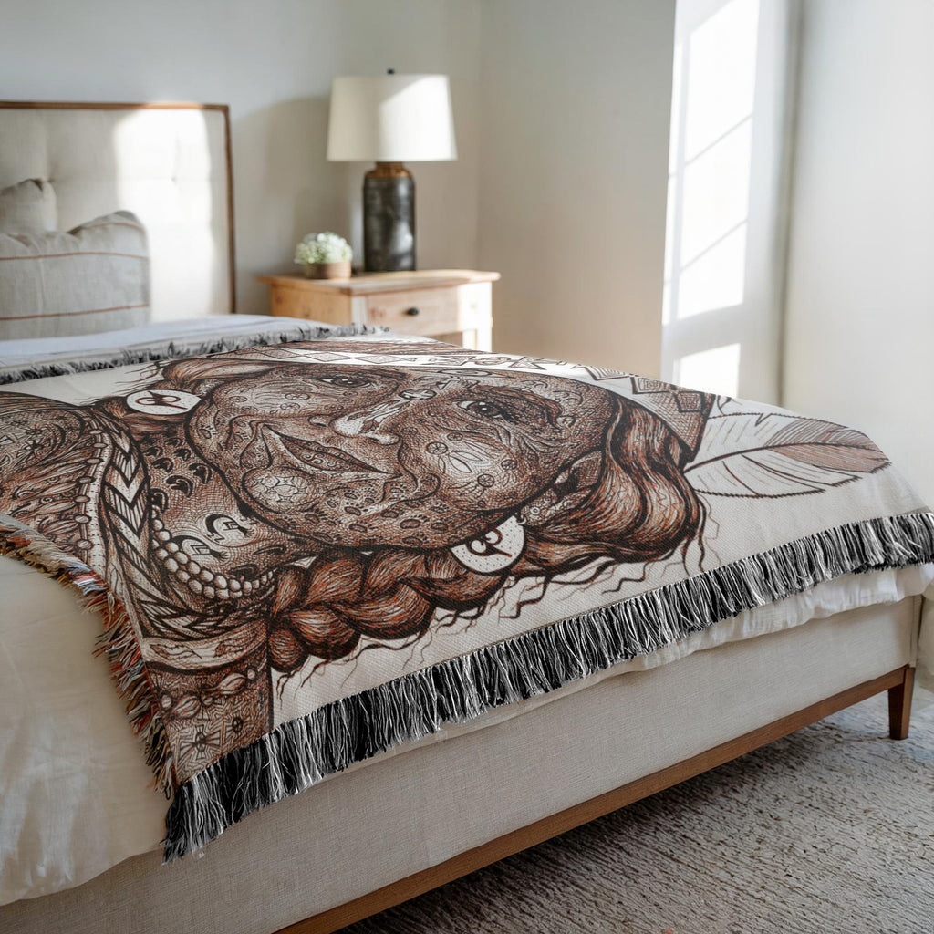 the-wisdom-keeper-of-altruism-brown-white-woven-blanket – Wisdom Keepers