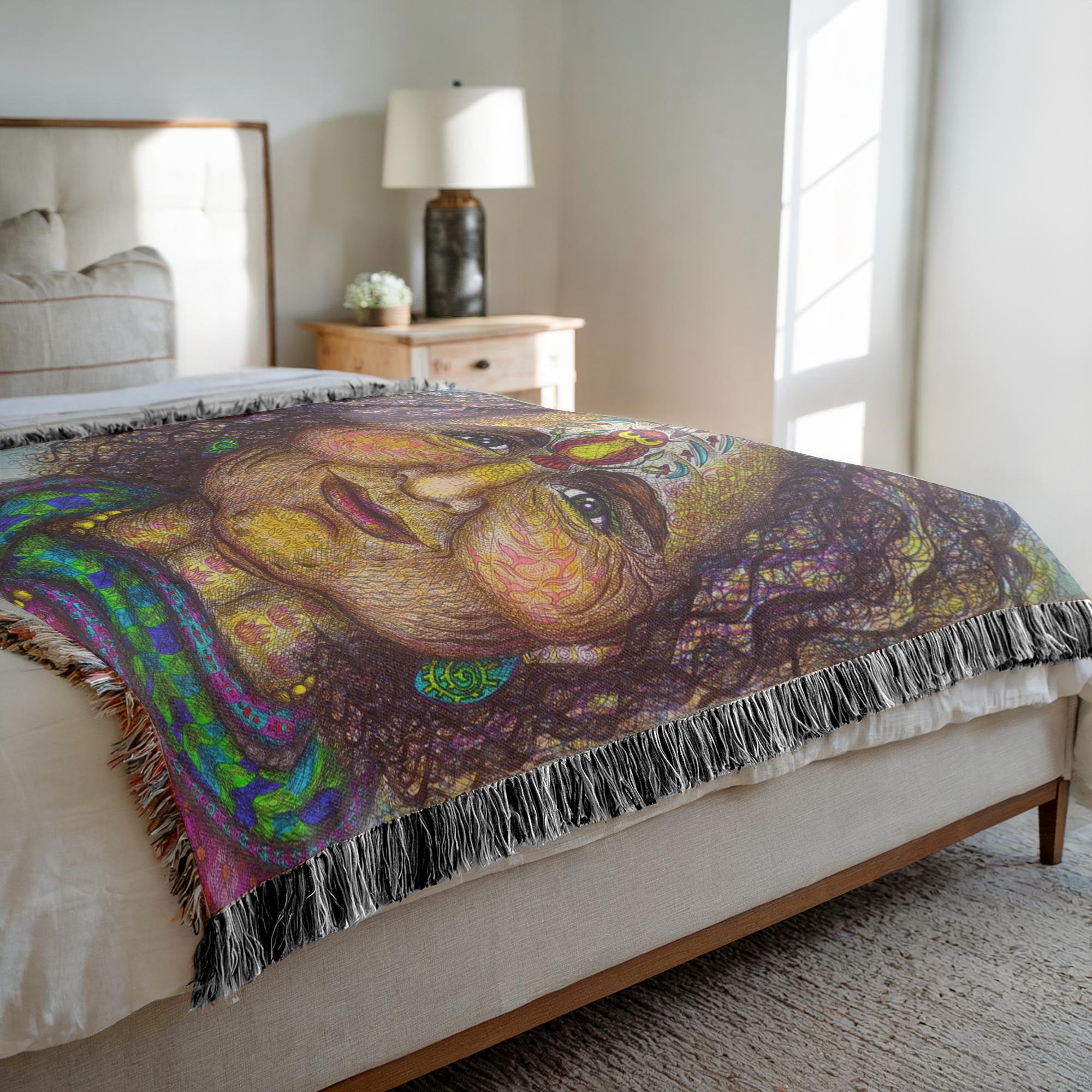 the-wisdom-keeper-of-resourcefulness-wisdom-full-color-woven-blanket – Wisdom Keepers