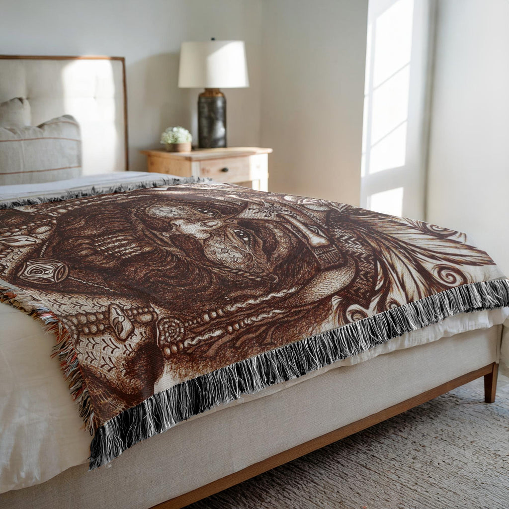the-wisdom-keeper-of-competence-brown-white-woven-blanket – Wisdom Keepers