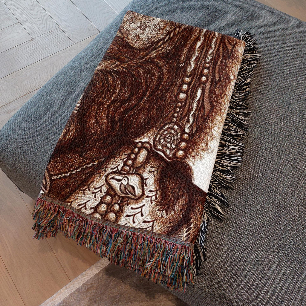 the-wisdom-keeper-of-competence-brown-white-woven-blanket – Wisdom Keepers