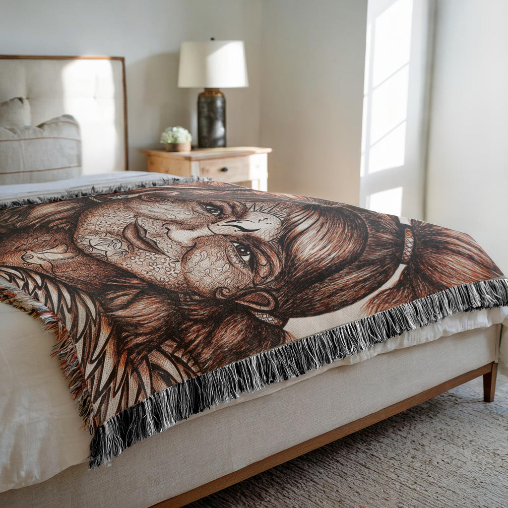 the-wisdom-keeper-of-idealism-brown-white-woven-blanket – Wisdom Keepers