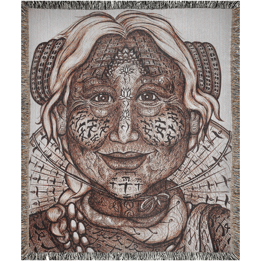 the-wisdom-keeper-of-inspiration-brown-white-woven-blanket – Wisdom Keepers