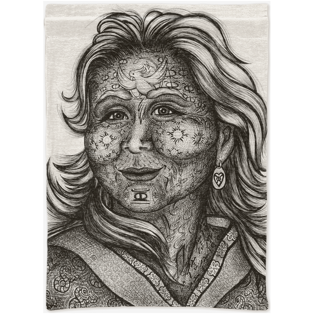the-wisdom-keeper-of-commitment-devotion-black-white-woven-tapestry – Wisdom Keepers