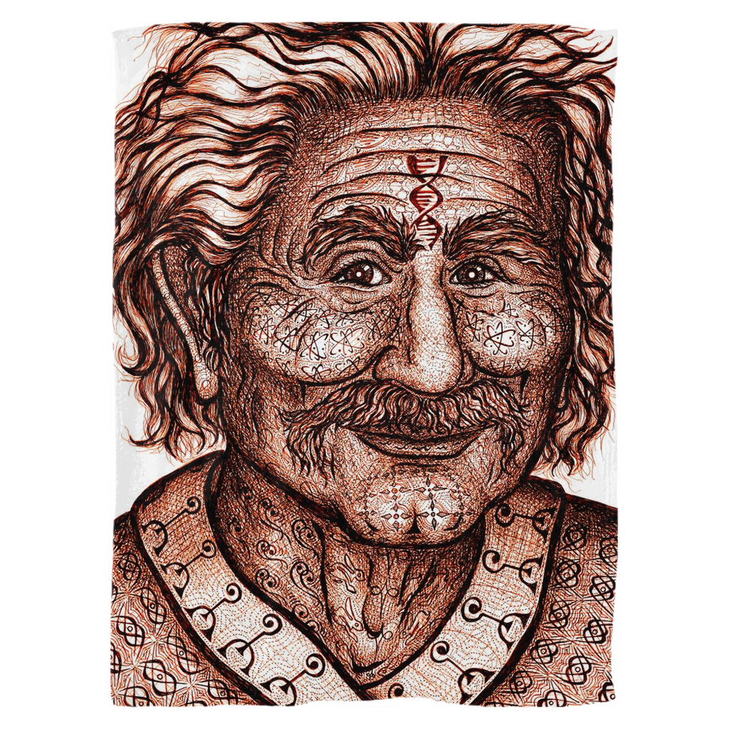 the-wisdom-keeper-of-invention-brown-white-fleece-blanket – Wisdom Keepers